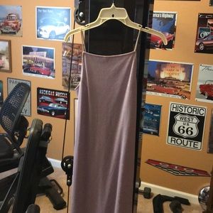 Purple floor length dress